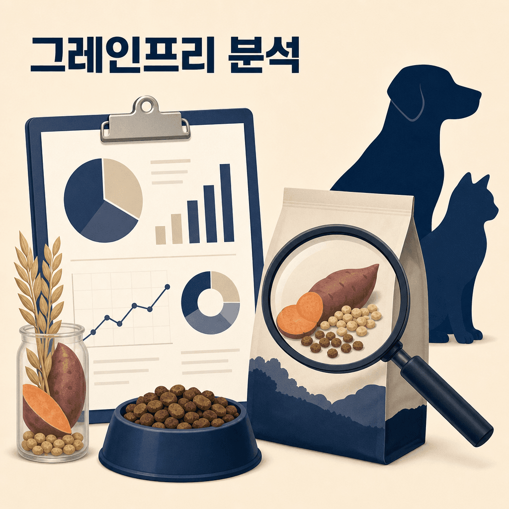 그레인프리, 곡물 뺀 자리엔 무엇이 들어가나 — 건식 1,045개 계산