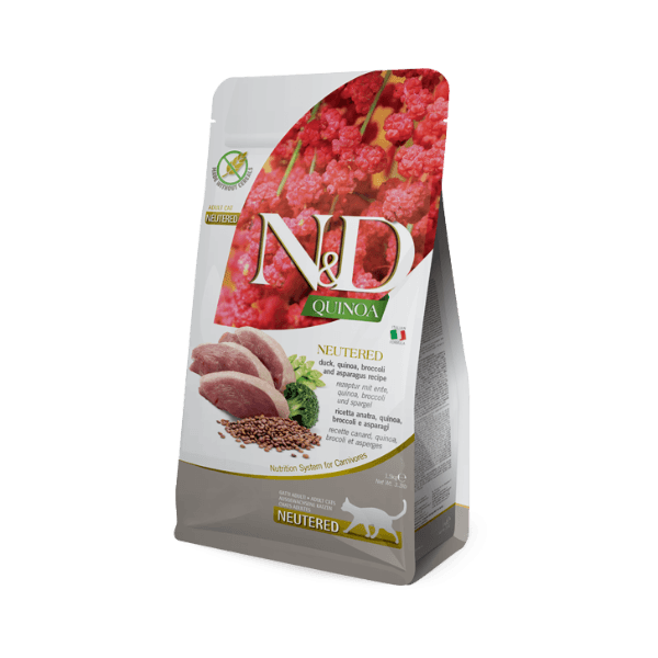 N&D 그레인프리 퀴노아 뉴터드 오리 브로콜리 아스파라거스